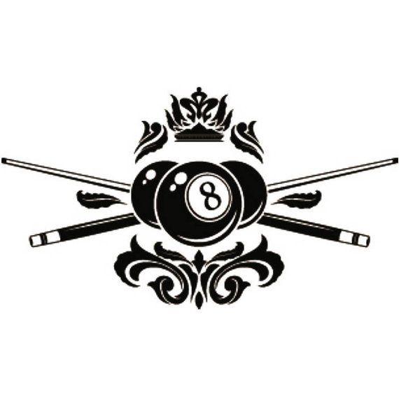 Pool Logo - Billiards Pool Logo 15 Que Stick Eight 8 Nine 9 Ball Snooker | Etsy