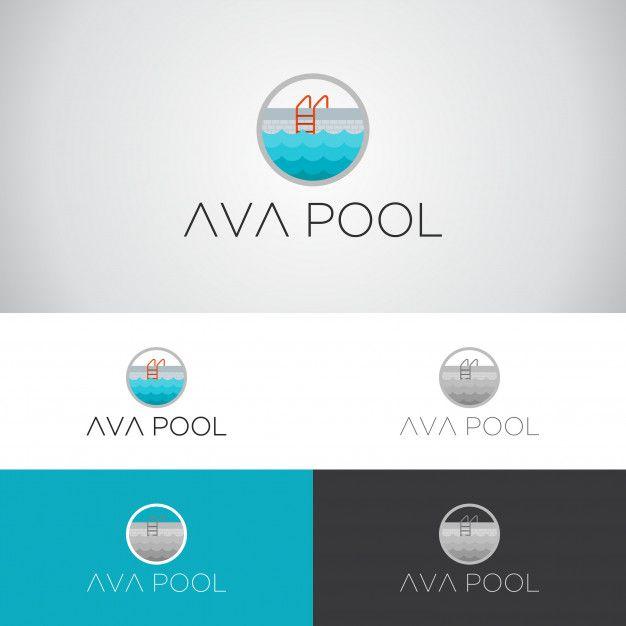 Pool Logo - Ava pool logo design template Vector