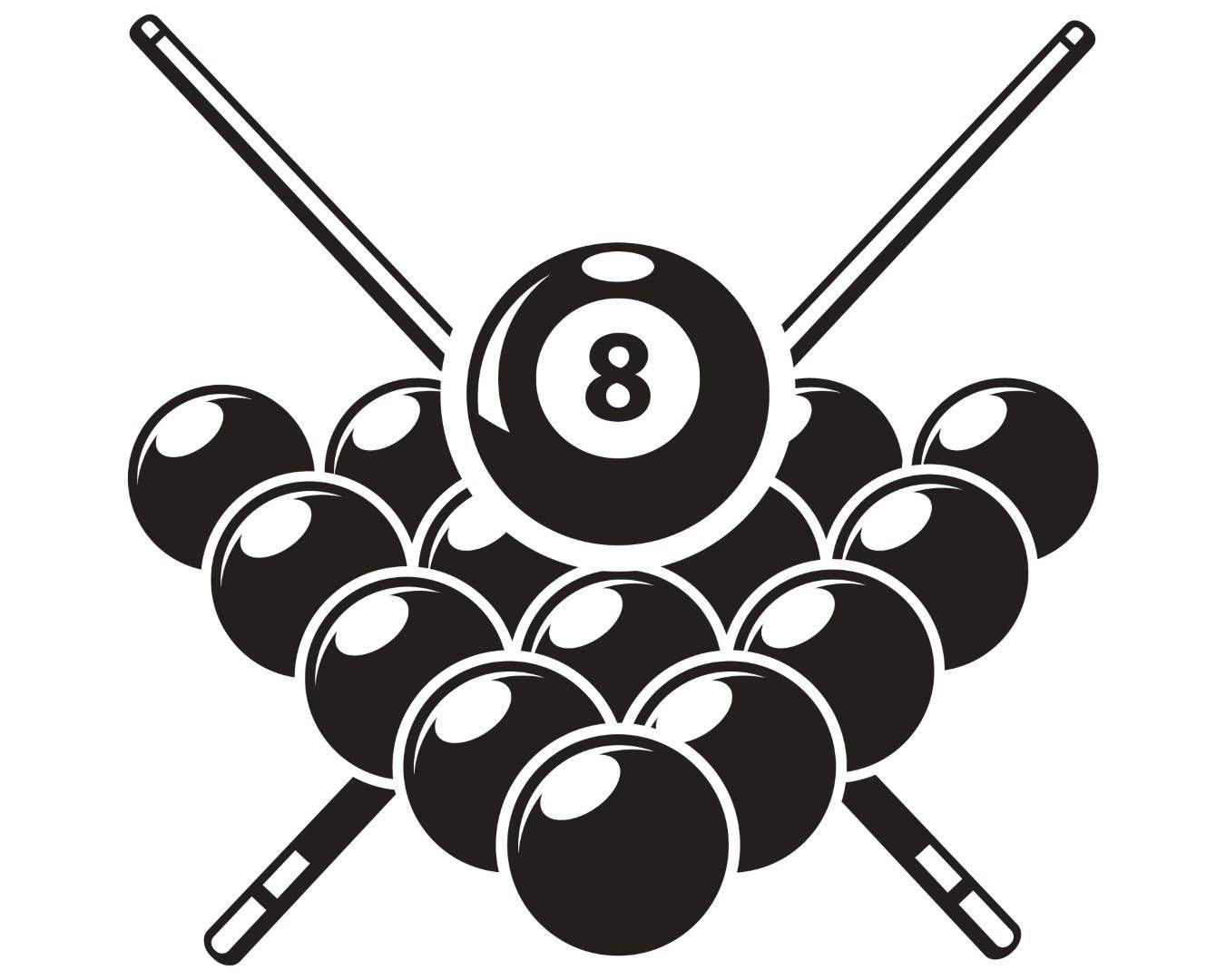 Pool Logo - Billiards Pool Logo 2 Sticks Crossed Rack Eight Ball Sports | Etsy