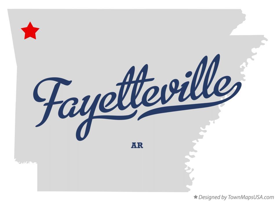 Fayetteville Logo - Map of Fayetteville, AR, Arkansas