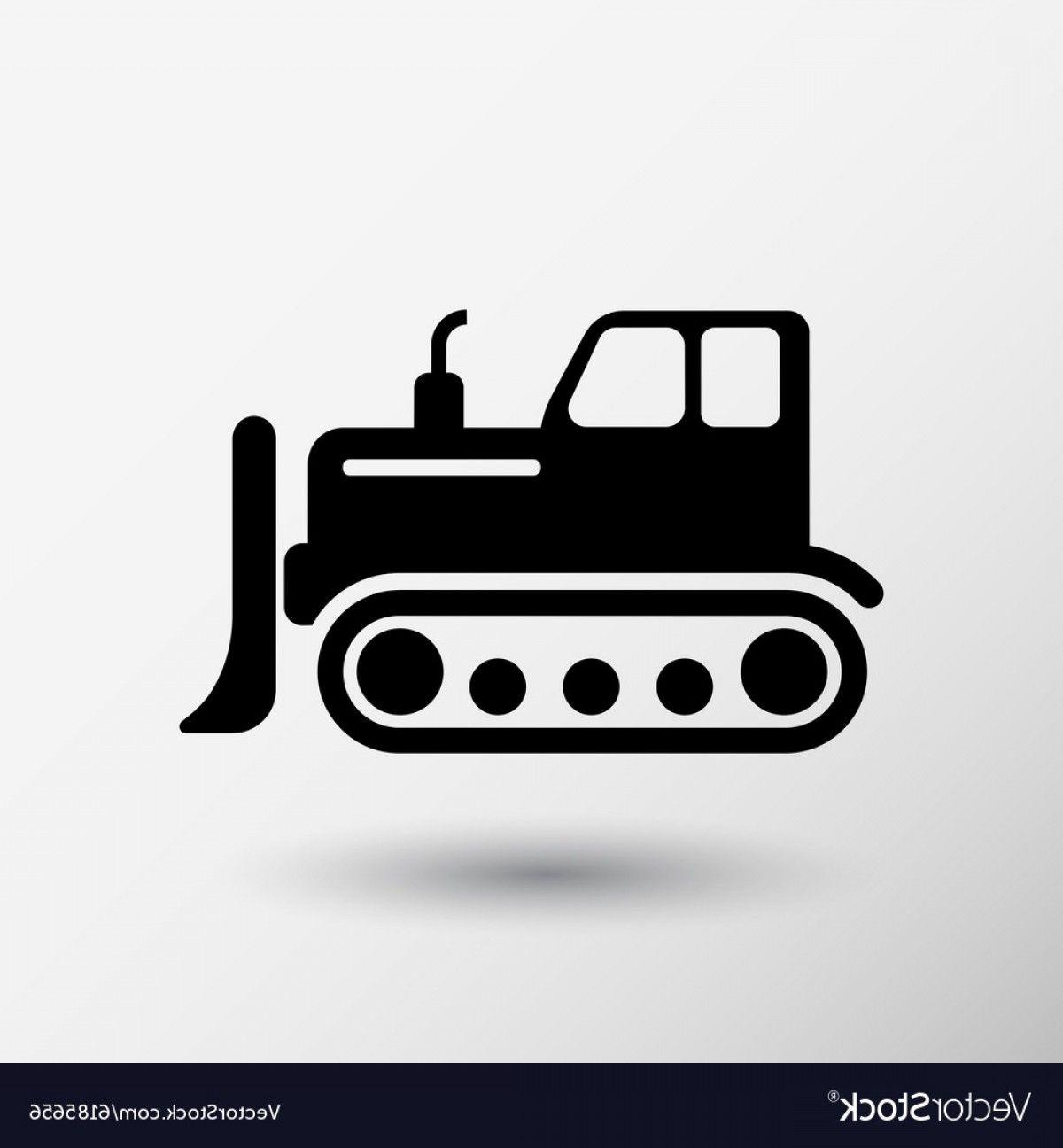 Dozer Logo - Crawler Dozer Tractor Icon Button Logo Symbol Vector | SOIDERGI