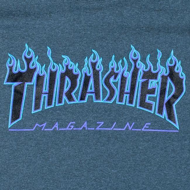 Thrasher Logo - Thrasher Magazine Shop - Dark Heather Flame Logo T-Shirt