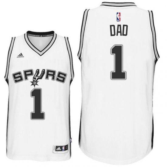 Swingman Logo - NBA #1 Father's Day Dad Logo San Antonio Spurs White Swingman Home ...