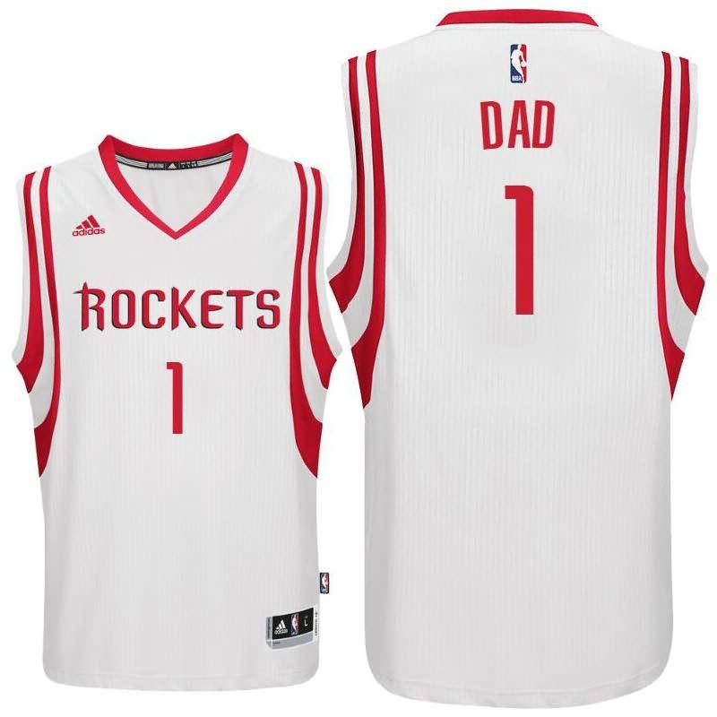 Swingman Logo - NBA Dad Logo Father's Day Gift Houston Rockets Home White