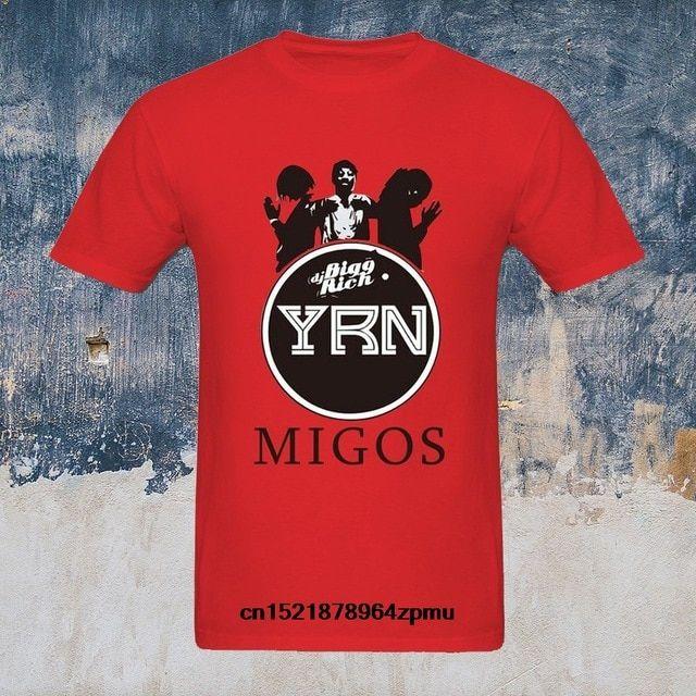 Yrn Logo - Men t shirt Summer New Fashion Migos Yrn Logo Printed Graphic Tops ...