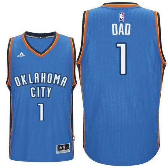 Swingman Logo - NBA #1 Father's Day Dad Logo Oklahoma City Thunder Blue Swingman ...