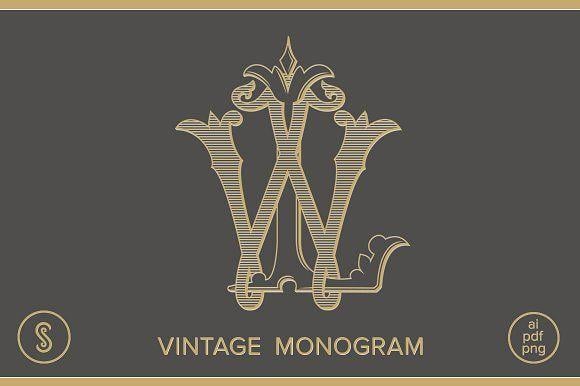 WL Logo - LW Monogram WL Monogram Logo Templates Creative Market