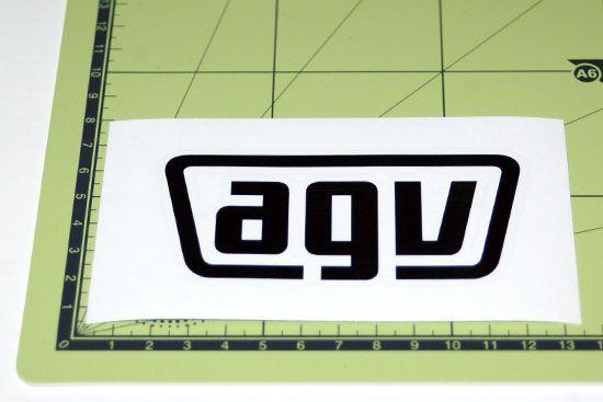 AGV Logo - AGV logo (002)sticker (10 x 4.6 cm) - ステッカー、カッティング