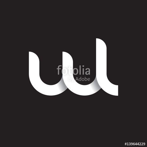 WL Logo - Initial lowercase letter wl, linked circle rounded logo with shadow ...