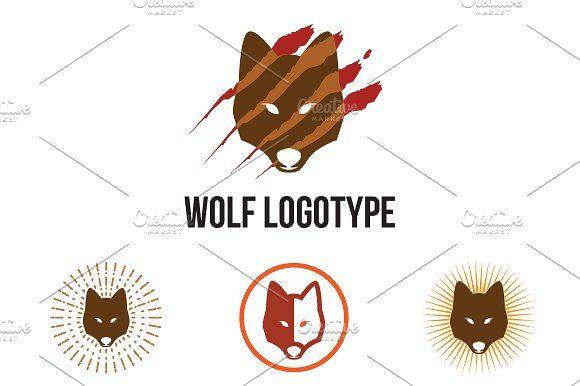 Mark's Logo - 4 Wolf Head with Claw Marks Logo ~ Logo Templates ~ Creative Market