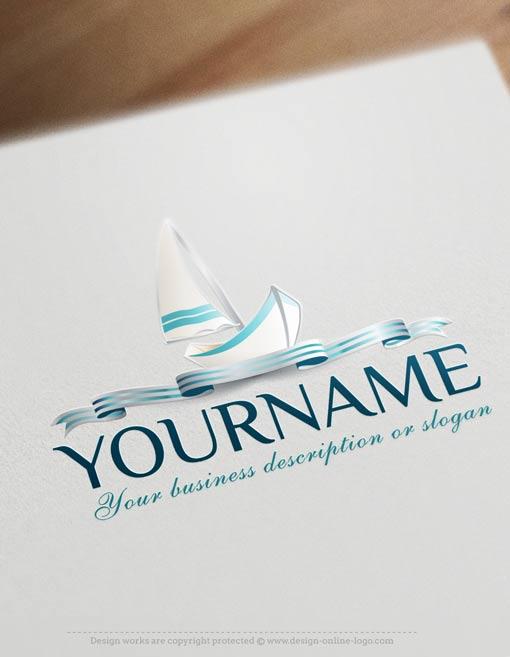 Yatch Logo - Sailing Yacht online logo + FREE Business Card Design