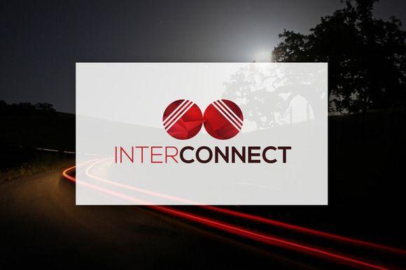 Red Geometric Logo - INTERCONNECT - Logo Design by Congruent Graphics on @creativemarket ...