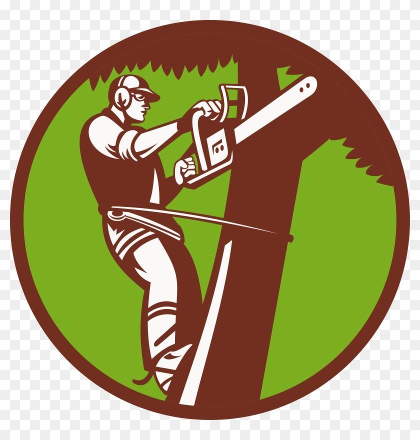 Arborist Logo - Tree Stump Arborist Logo Stump Grinder - Cutting Tree Illustration ...