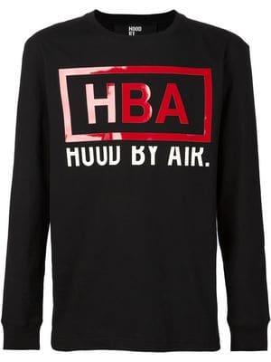 Hood by Air Clothing Logo - logo patch longsleeved T-shirt