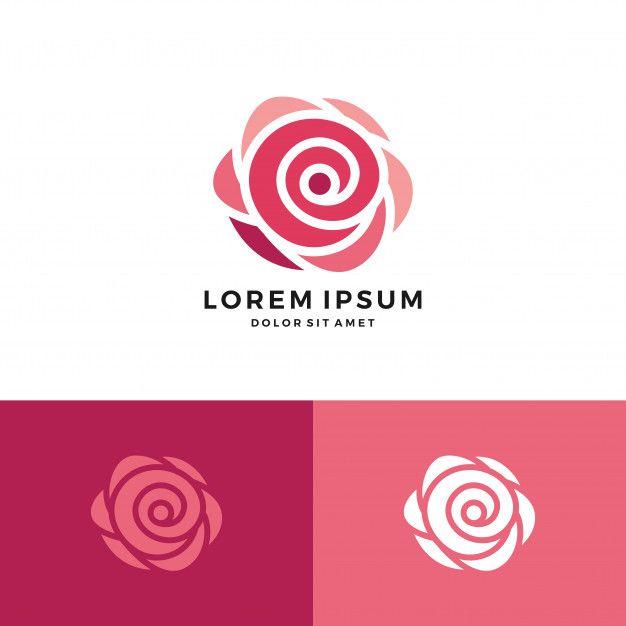 Rosa Logo - Red rose logo vector icon flower Vector | Premium Download