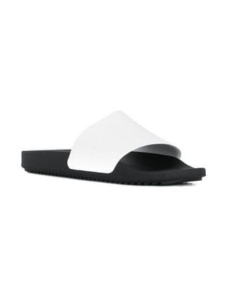 Footaction Logo - Rick Owens Drkshdw Logo Slide Sandals Sale Clearance Low Shipping ...