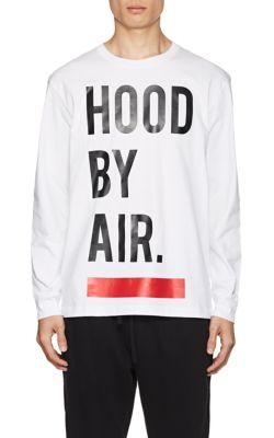 Hood by Air Logo - Hood By Air Logo Cotton Long-Sleeve T-Shirt - White Size L | ModeSens