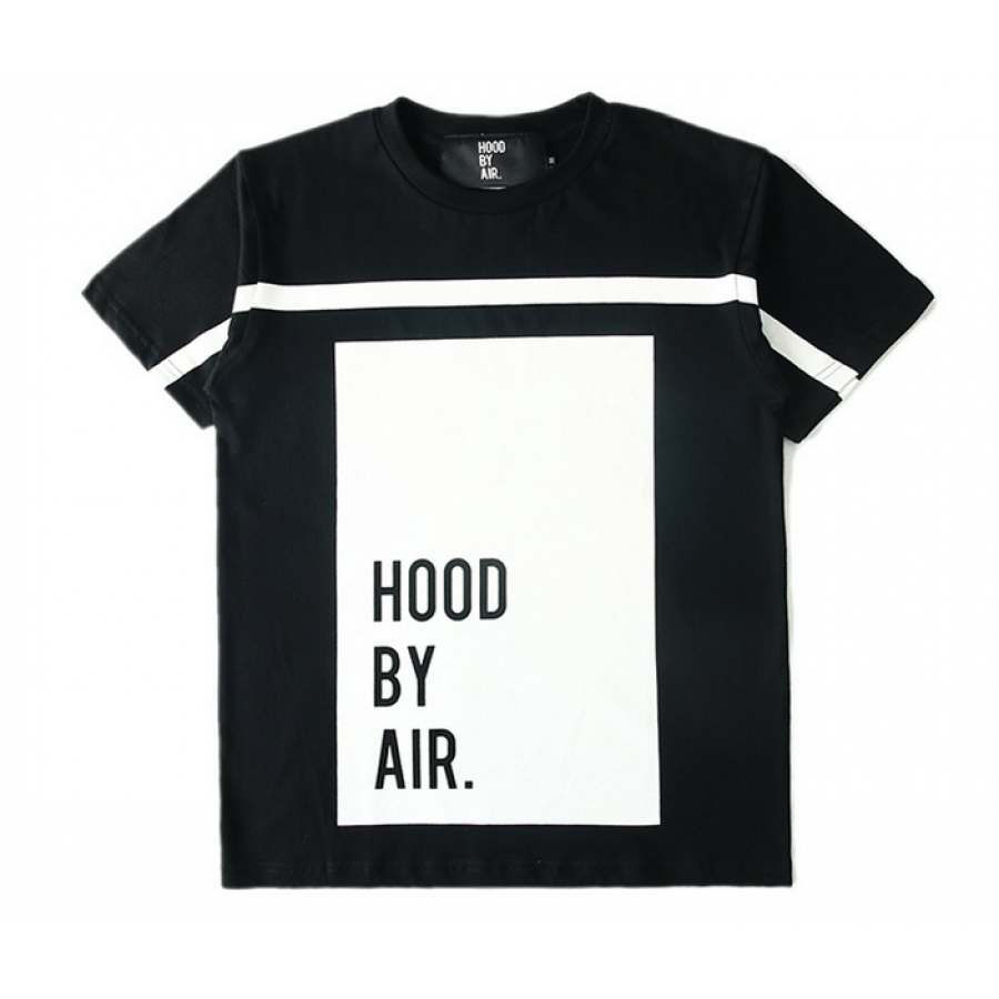 Hood by Air Logo - Hood By Air White Block Logo T Shirt (Black)