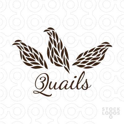 Quail Logo - The logo image features three stylized quail silhouettes built with ...