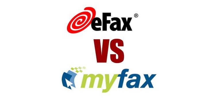 eFax Logo - MyFax vs eFax 2019 | Fax Comparison: Pros & Cons of Both