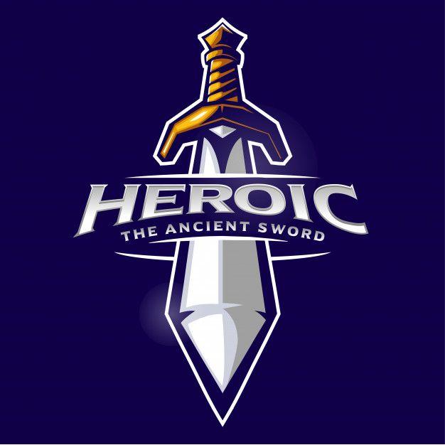 Ancient Logo - Ancient sword weapon mascot logo Vector