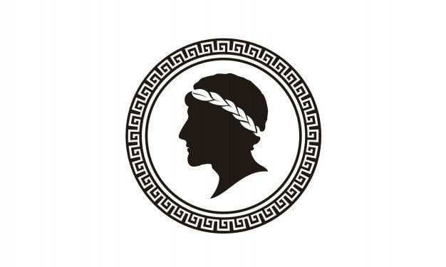 Ancient Logo - Ancient greek coin logo design Vector