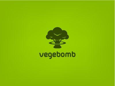 Broccoli Logo - Vegebomb | Logos | Logo design, Logos, Logo design inspiration