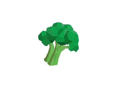 Broccoli Logo - Low poly broccoli by Aldo Cervantes Saldaña