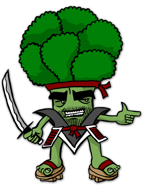Broccoli Logo - Sketch idea for Broccoli Samurai logo/sticker/concept – Maniacal ...