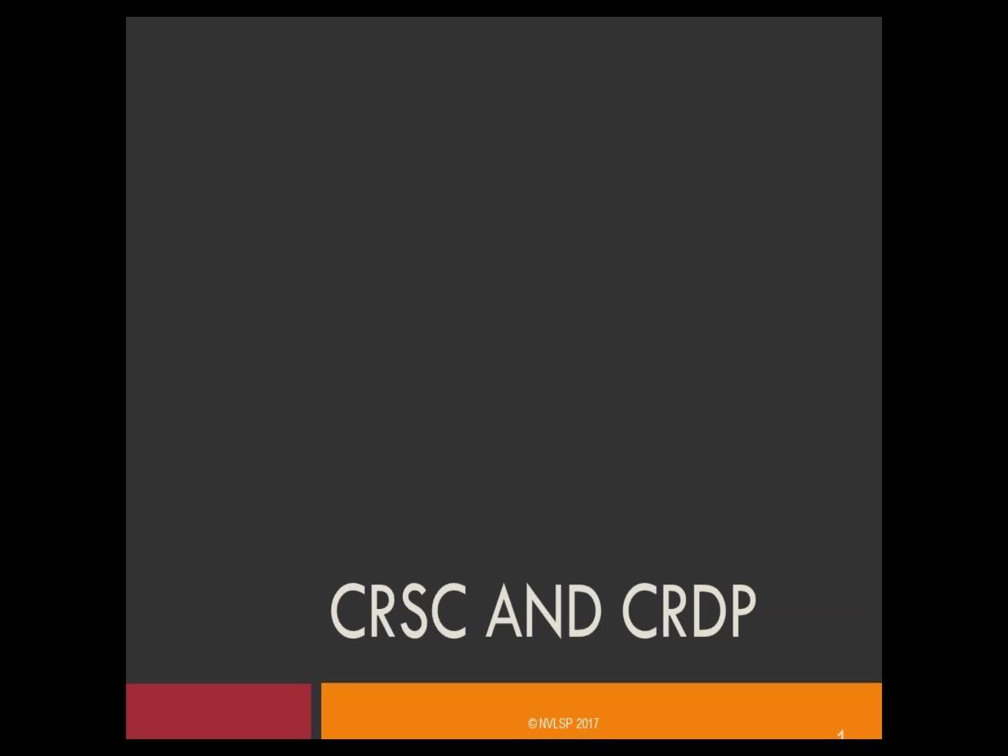 CRSC Logo - CRSC and CRDP (VSO) - Products By NVLSP