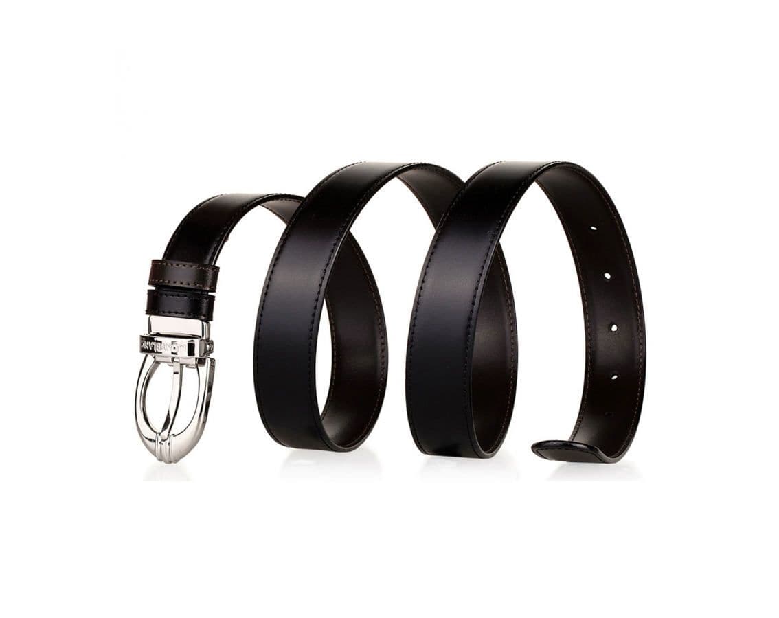 Montblanc Logo - Montblanc LOGO Black Leather Belt for Men