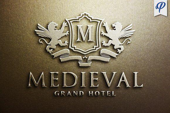 Mideveal Logo - Medieval - Heraldic Logo Template ~ Logo Templates ~ Creative Market