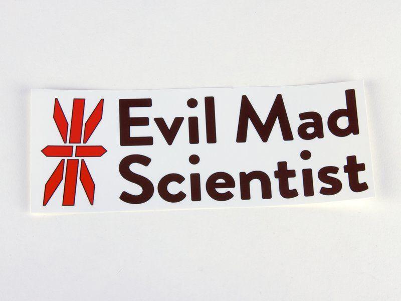 Scientist Logo - Evil Mad Scientist Logo Stickers