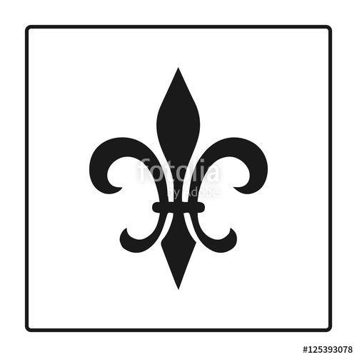Mideveal Logo - Fleur de lis symbol, silhouette symbol. Vector
