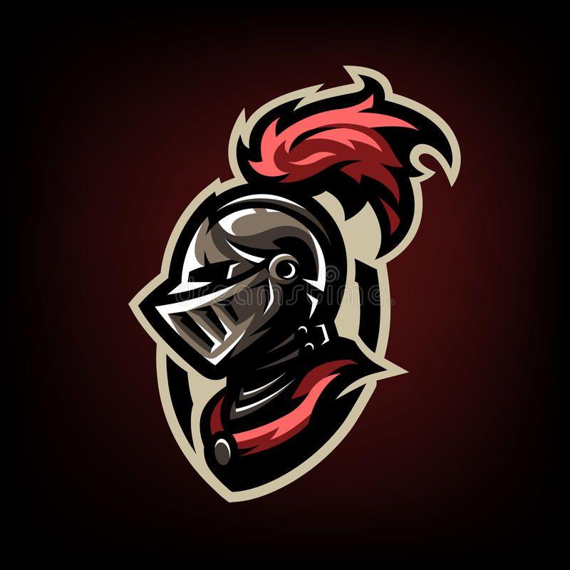 Mideveal Logo - Foto sobre Cavaleiro medieval do guerreiro no capacete Logotipo ...
