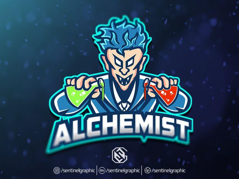 Scientist Logo - Alchemist Esport Logo. Mad Scientist Mascot Logo Sport