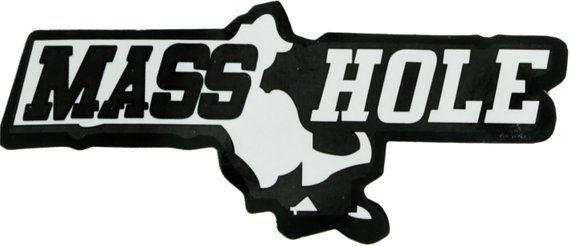 Masshole Logo - Masshole Massachusetts State Funny Sticker 4.75 x