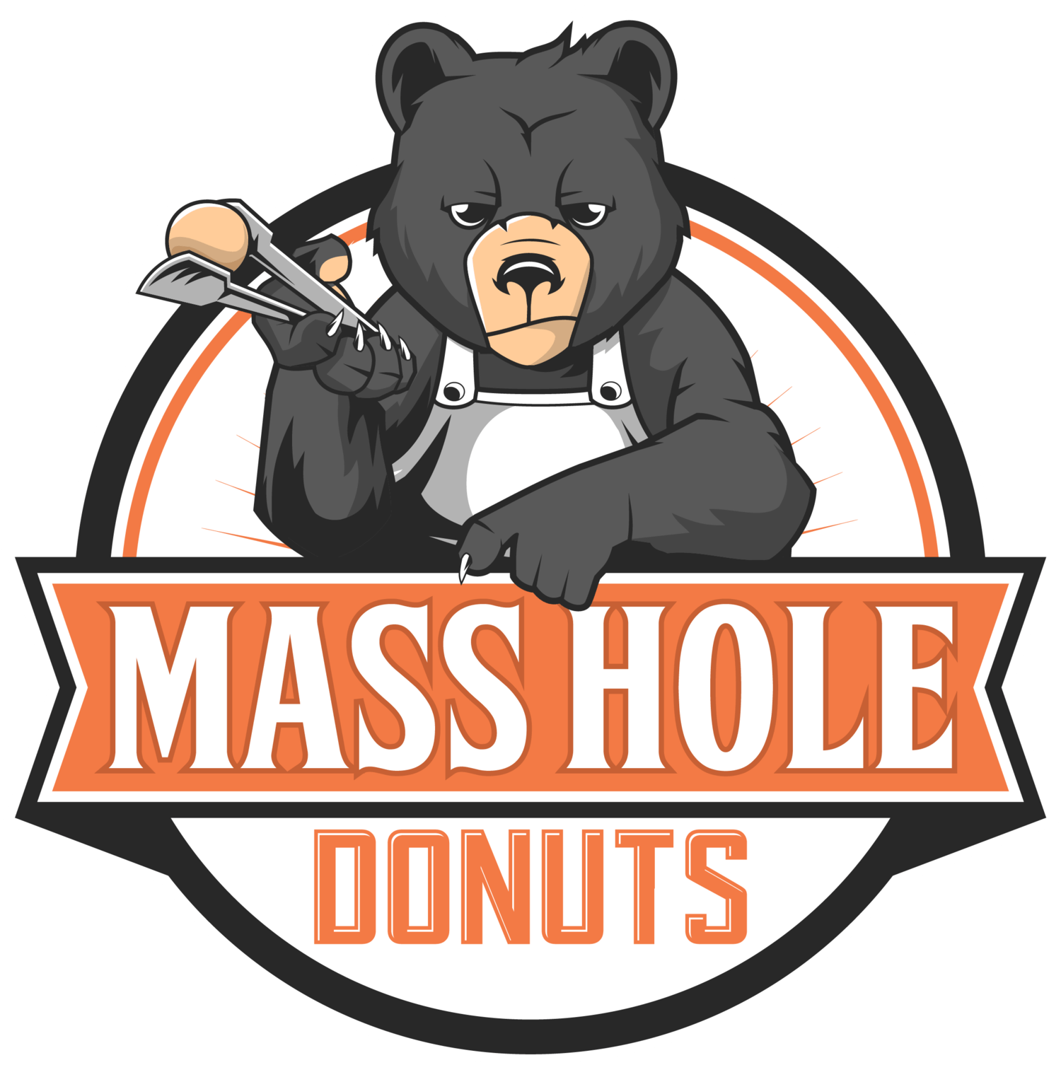 Masshole Logo - Mass Hole Donuts