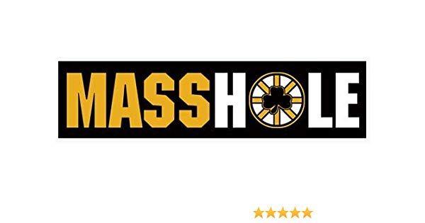Masshole Logo - MASSHOLE (Black & Gold) Bumper Sticker: Automotive