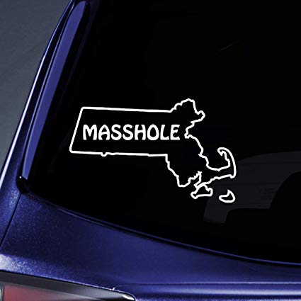 Masshole Logo - Amazon.com: Bargain Max Decals - Masshole Massachusetts Sticker ...