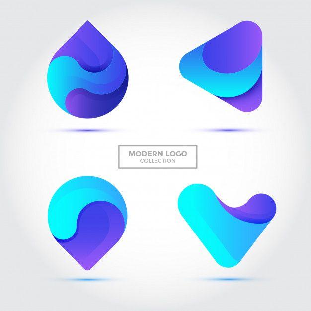 Gradient Logo - Modern gradient logo collection Vector