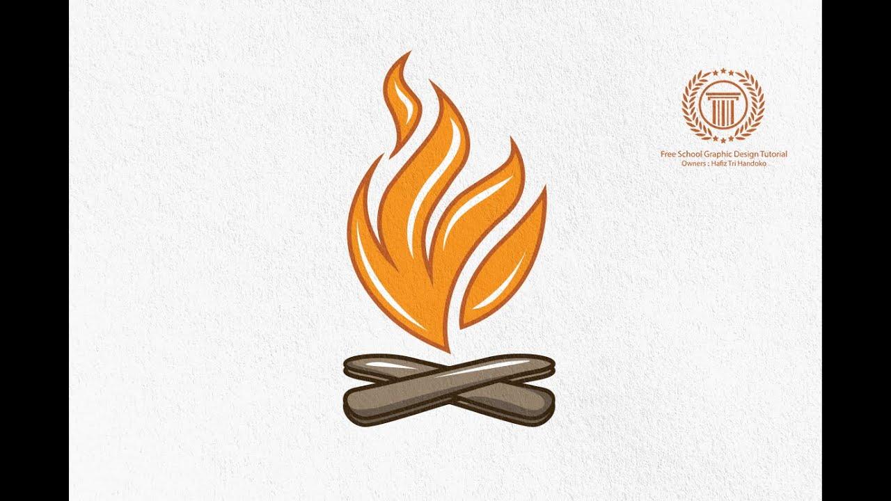 Bonfire Logo - bonfire logo design tutorial - adobe illustrator cs6 logo design ...