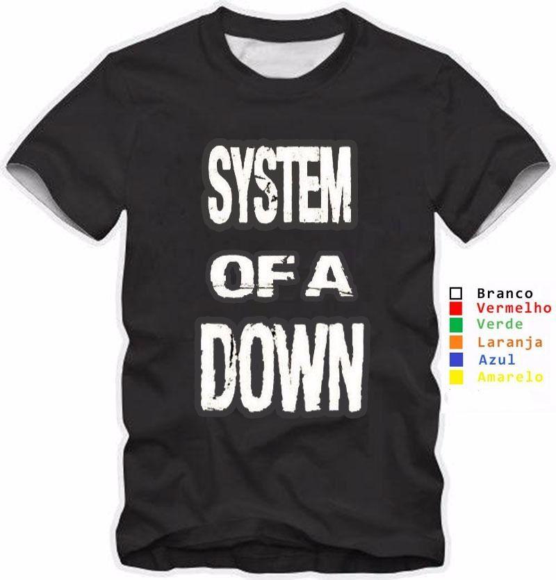 Soad Logo - Camisa Personalizada Preta Banda Soad Logo System Of A Down - R$ 37 ...