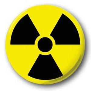 Hazard Logo - Radioactive Symbol 1 Button Badge Hazard Logo