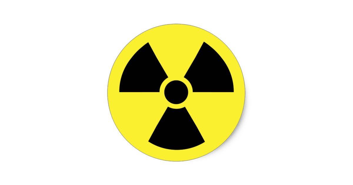 Hazard Logo - Radioactive Nuclear Hazard Symbol Classic Round Sticker | Zazzle.co.uk