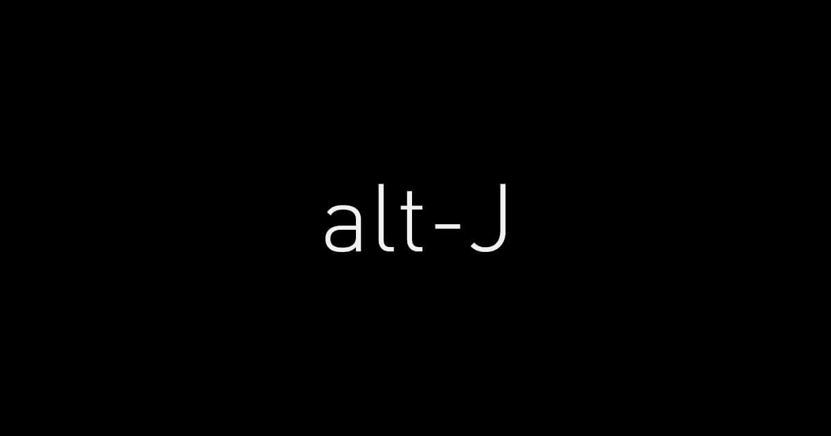 Alt-J Logo - alt-J – Official Website