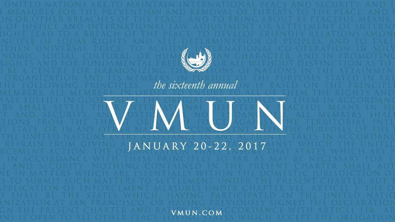 Vmun Logo - VMUN 2017
