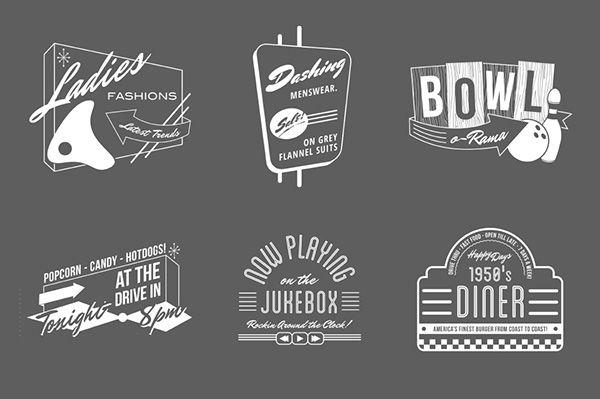 50s Logo - 1950s Storefront - Vector Badges and Logos on Behance