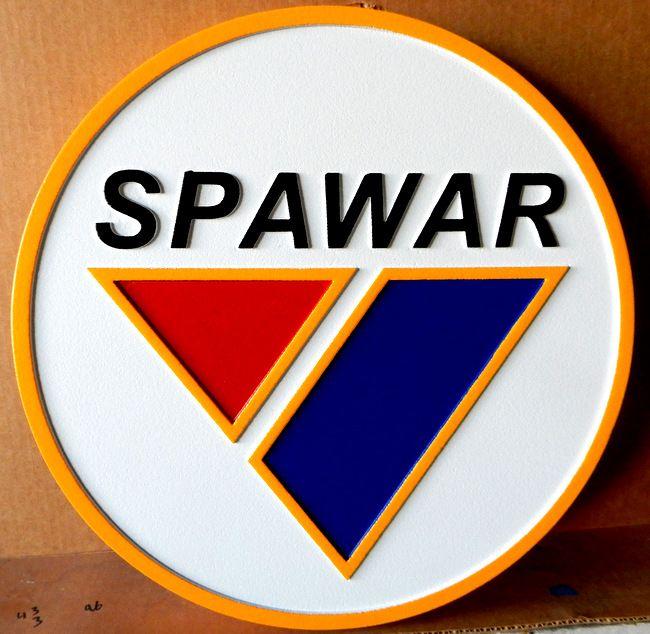 SPAWAR Logo - Military Carved Wood Plaques for Units & Individuals