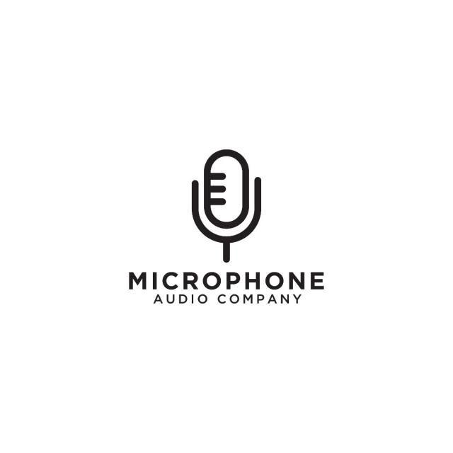 Micro Logo - Modèle De Micro Logo Icône Le Logo Mic Podcast PNG et vecteur pour